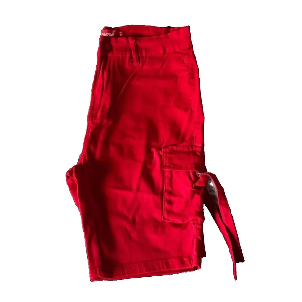 Kalowa Red Premium Collection Hyper stretch Fashion Style Jean Shorts Sz 3X NWT